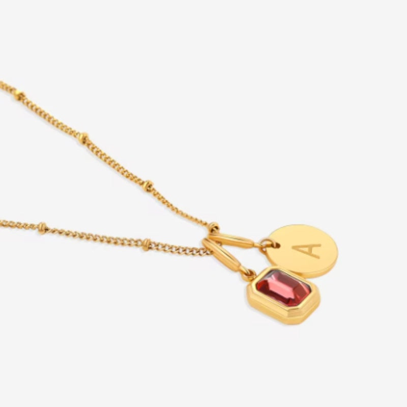 Custom Choker Initial Birthstone Necklace Personalized High Quality Stainless Steel