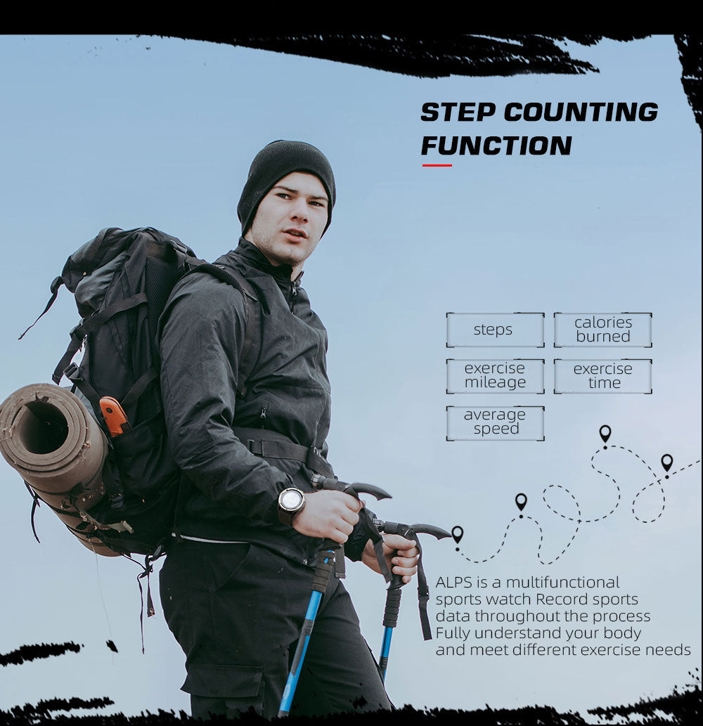 Simple Compass Pedometer Outdoor Smart Watch