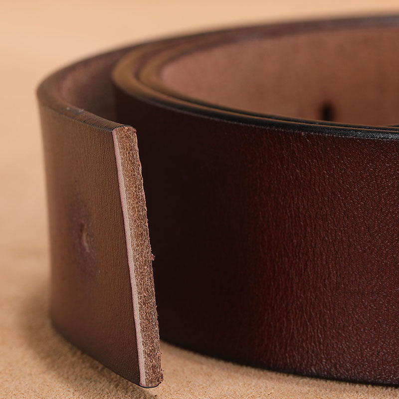Cowhide LetteFactory Direct Sales Retro Smooth Genuine Leather Pure r V Pants Belt