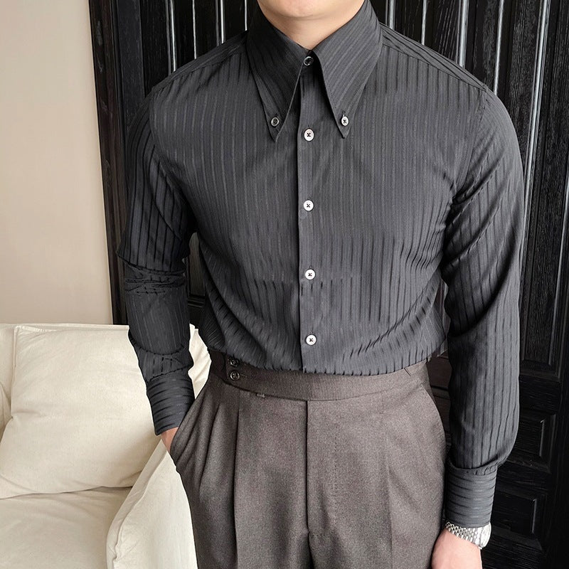 Slim-fit Homemade Long Sleeve Off Shoulder Shirt