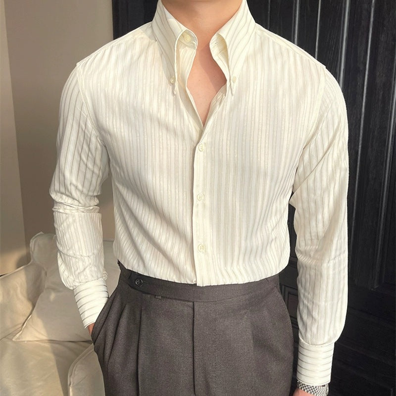 Slim-fit Homemade Long Sleeve Off Shoulder Shirt