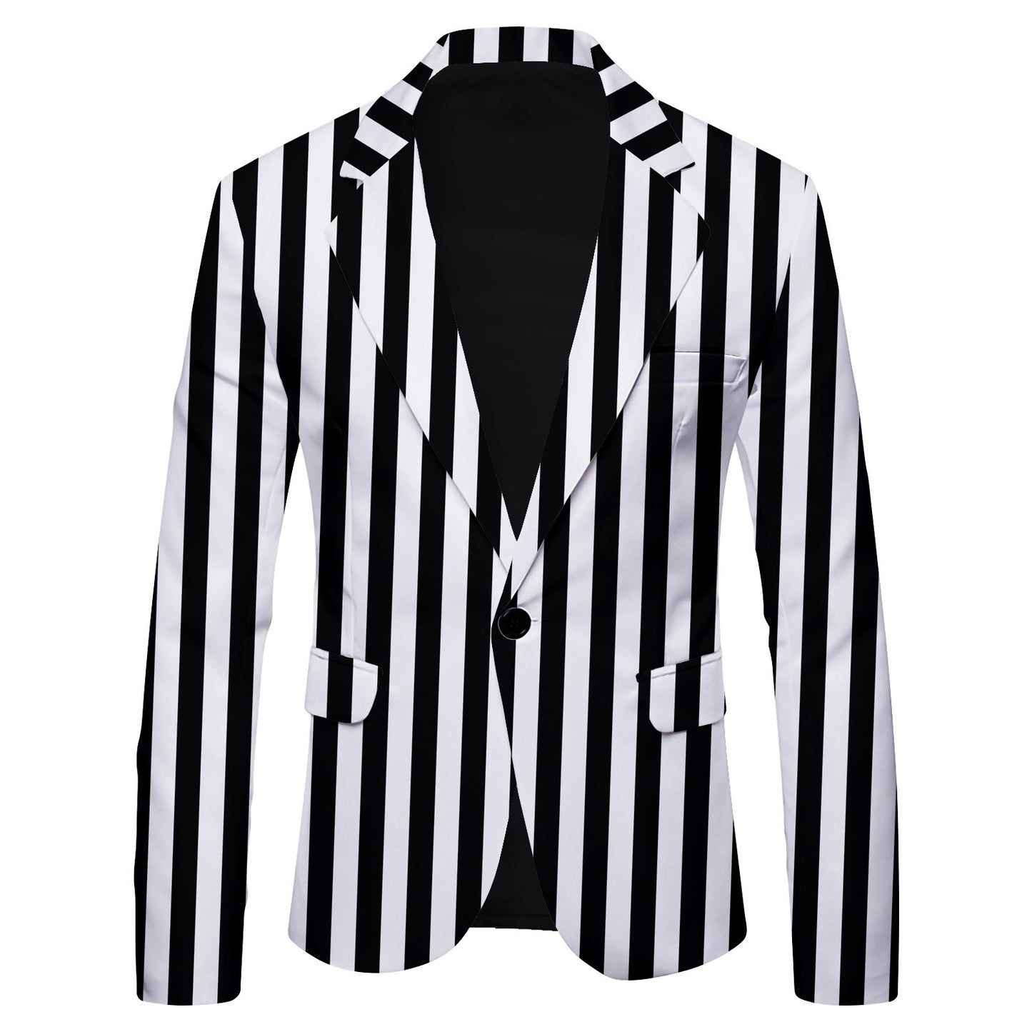 Men's Single Row One Button Polka Dot Printing Casual Suit Jacket