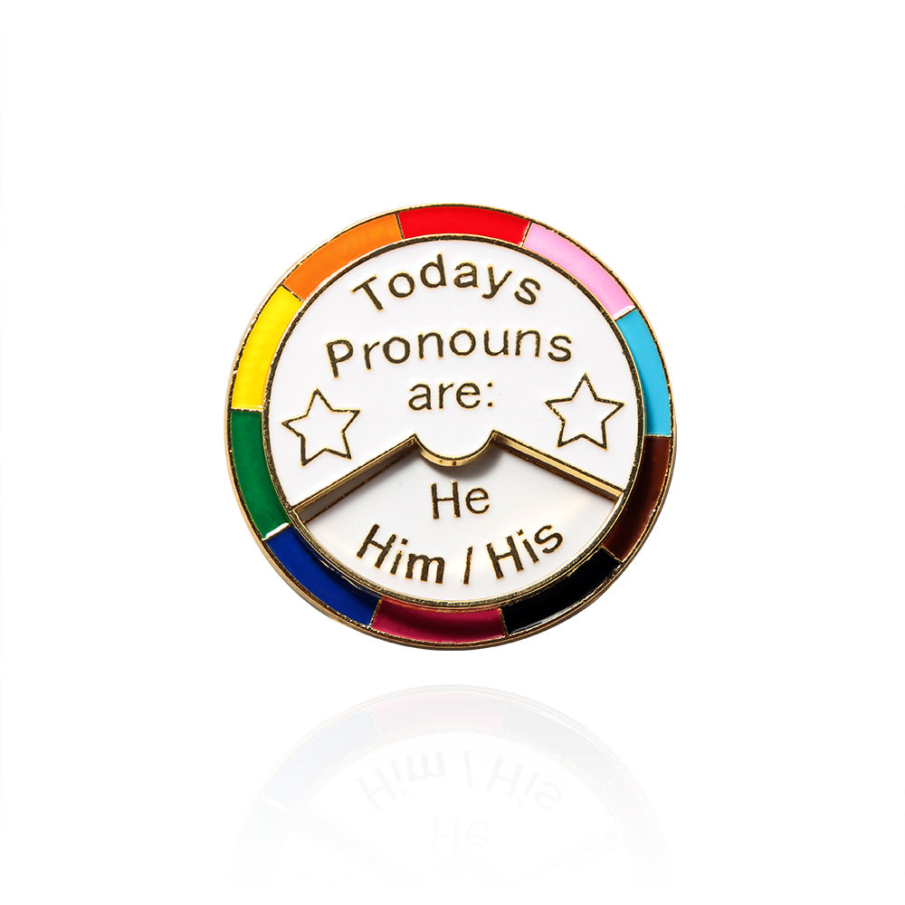 Daily Plural Select Rainbow Brooch Keychain