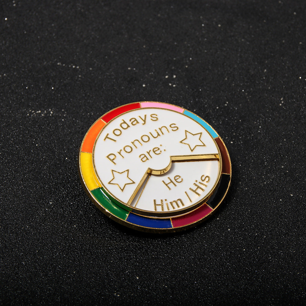 Daily Plural Select Rainbow Brooch Keychain