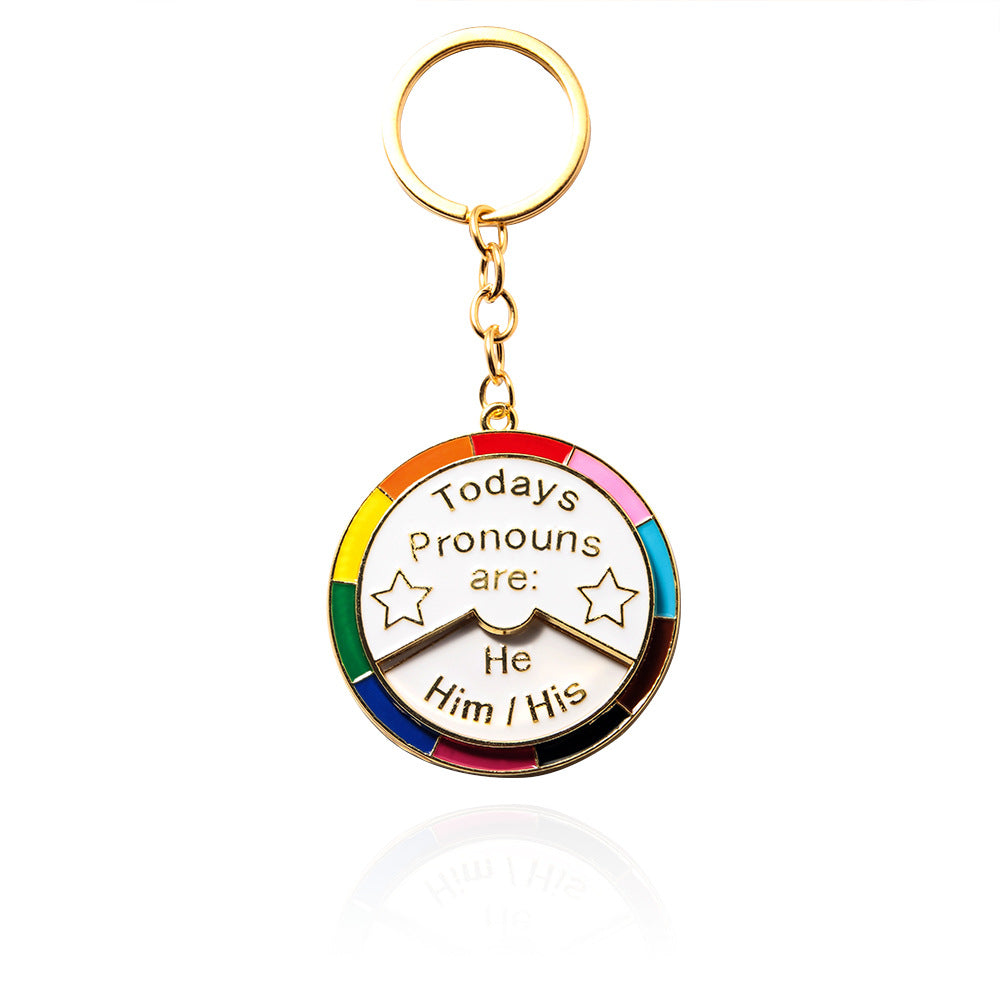 Daily Plural Select Rainbow Brooch Keychain