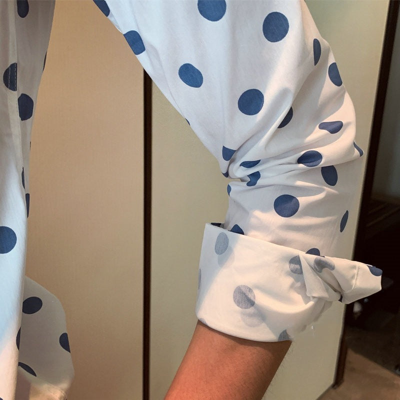 Slim-fit Homemade Long Sleeve Off Shoulder Shirt