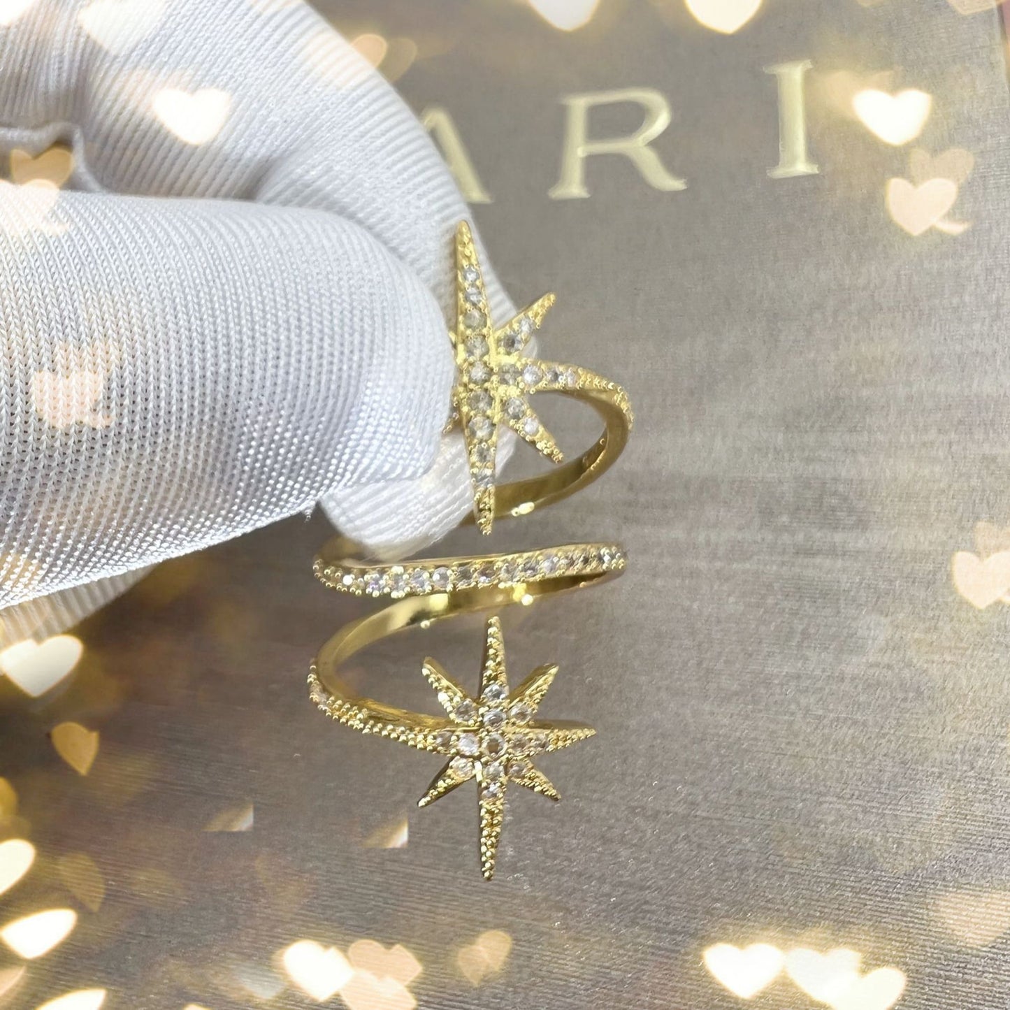 Geometric Asterism Ring Fashion