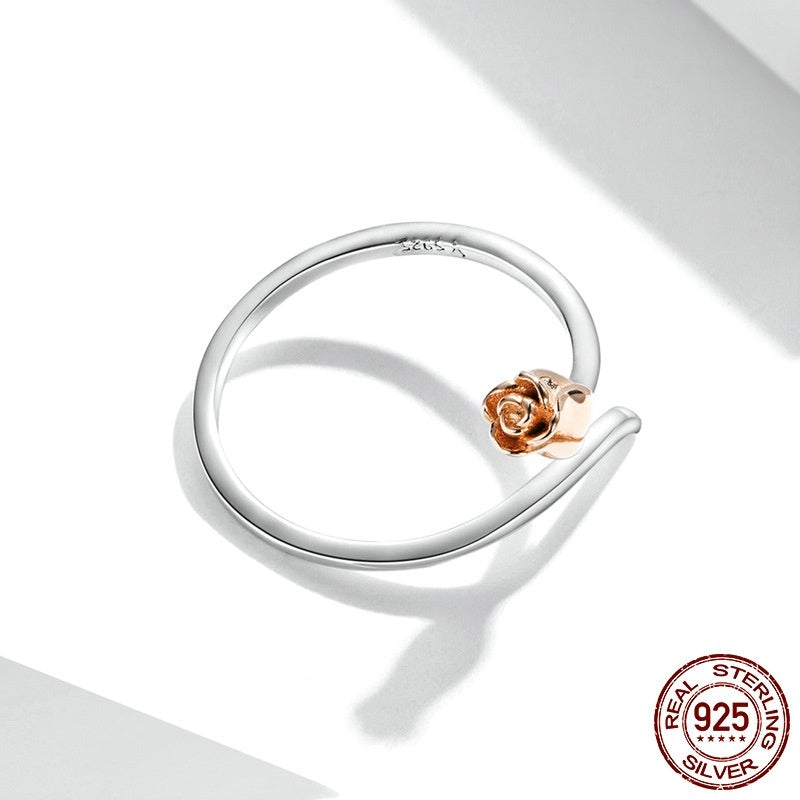 Female Creative All-match Rose Necklace Ring