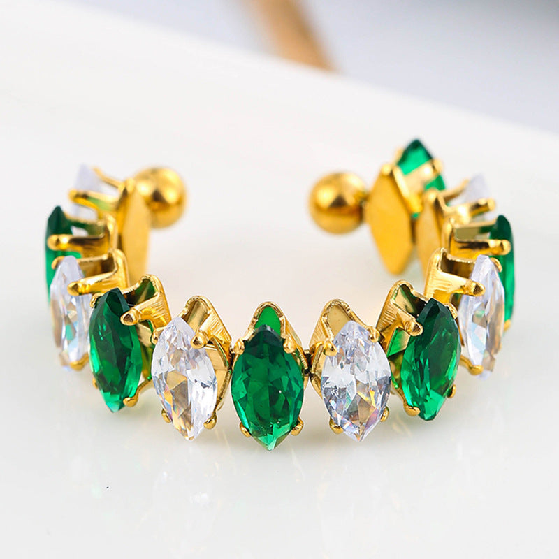 Color Zircon Ins Fashion Ring For Women
