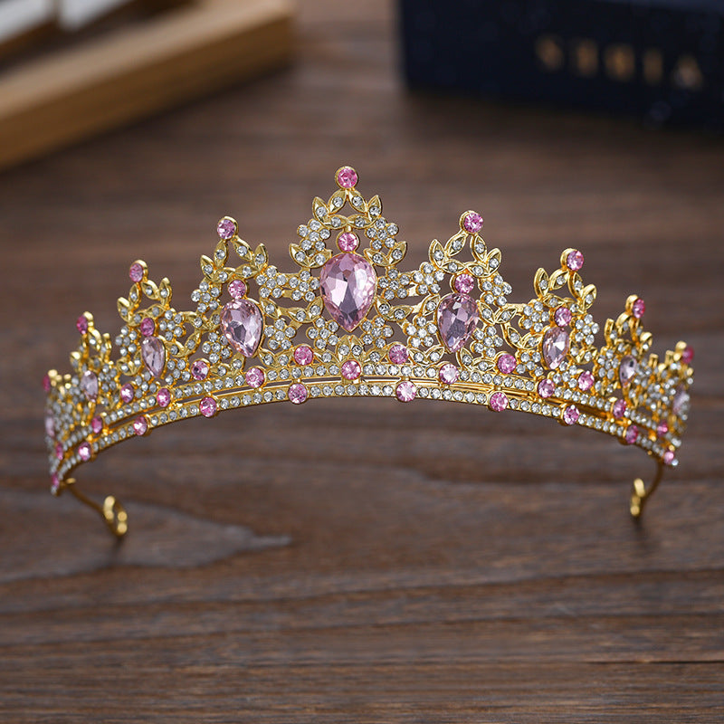 Rhinestone Dark Crown Halloween Dress-up Baroque Accessories