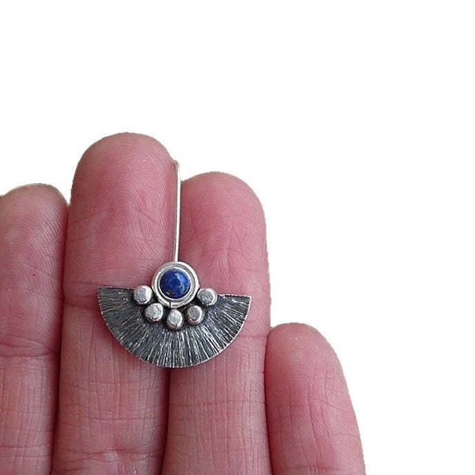 Ethnic Style Retro Semicircle Fan-shaped Metal Alloy Earrings