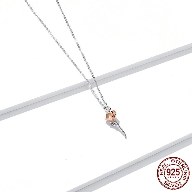 Female Creative All-match Rose Necklace Ring