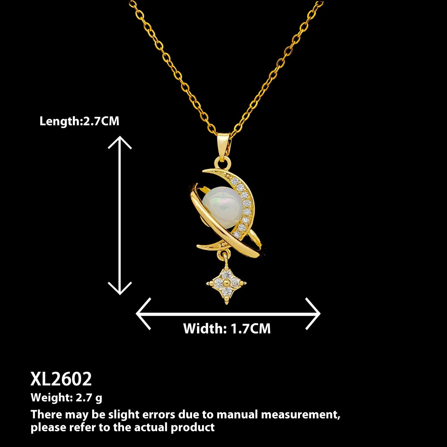 European And American Moon Necklace Niche Non-fading High-grade Accessories