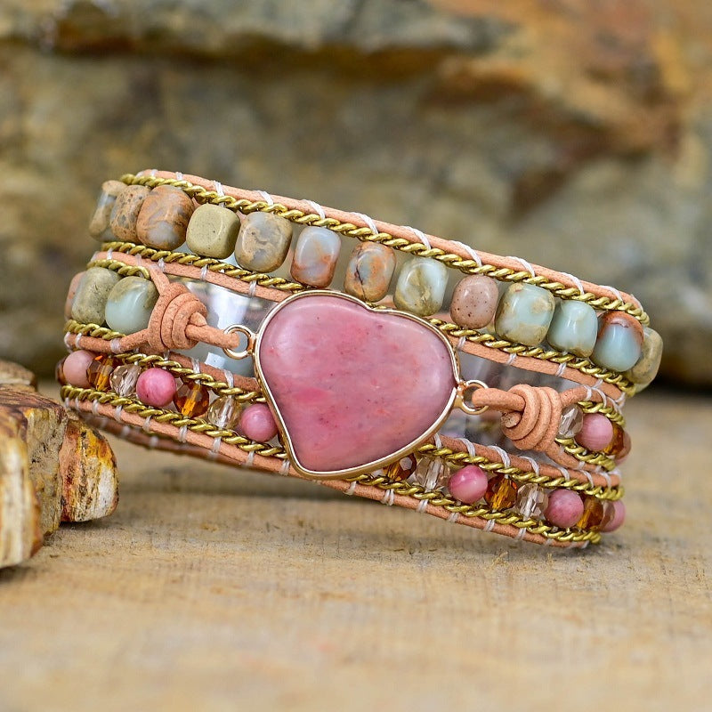 Fashion Irregular Heart Multi-layer Winding Bracelet