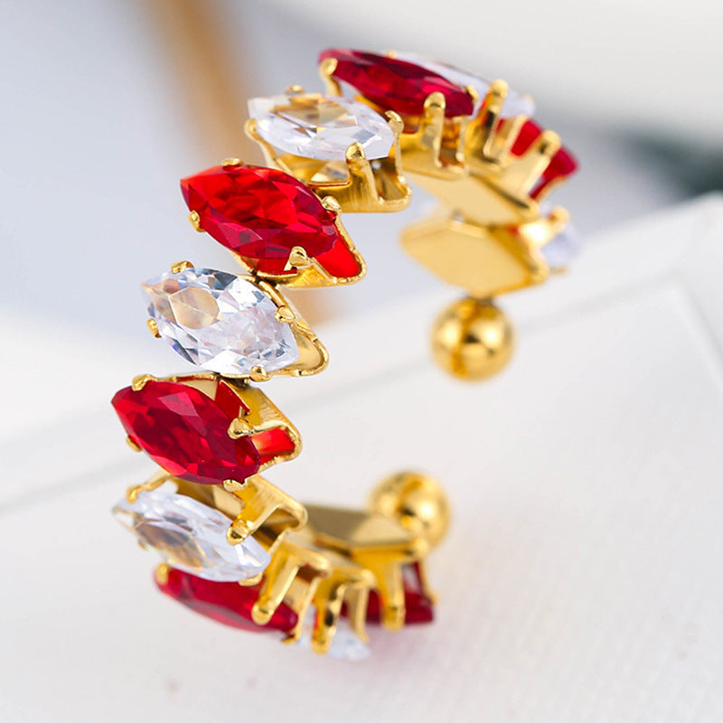 Color Zircon Ins Fashion Ring For Women