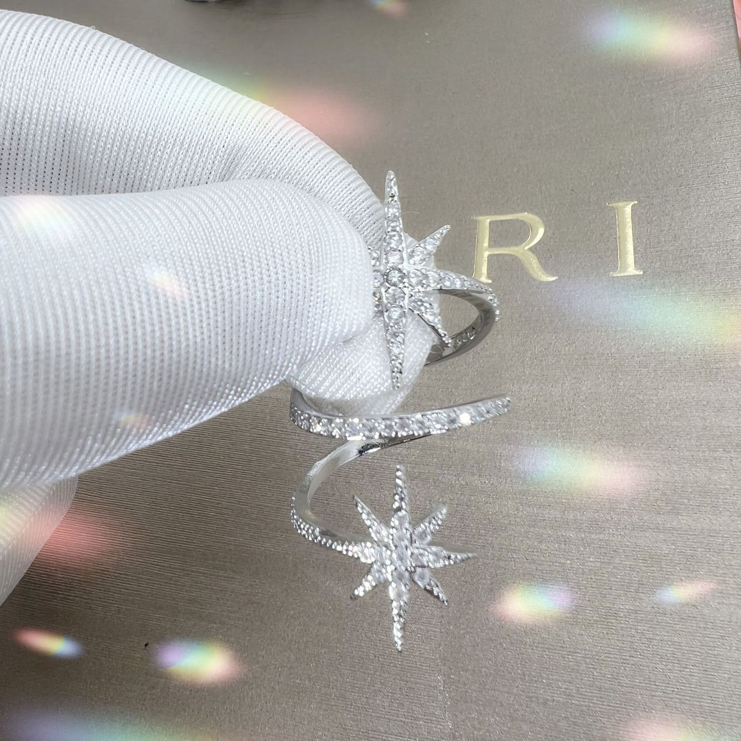 Geometric Asterism Ring Fashion
