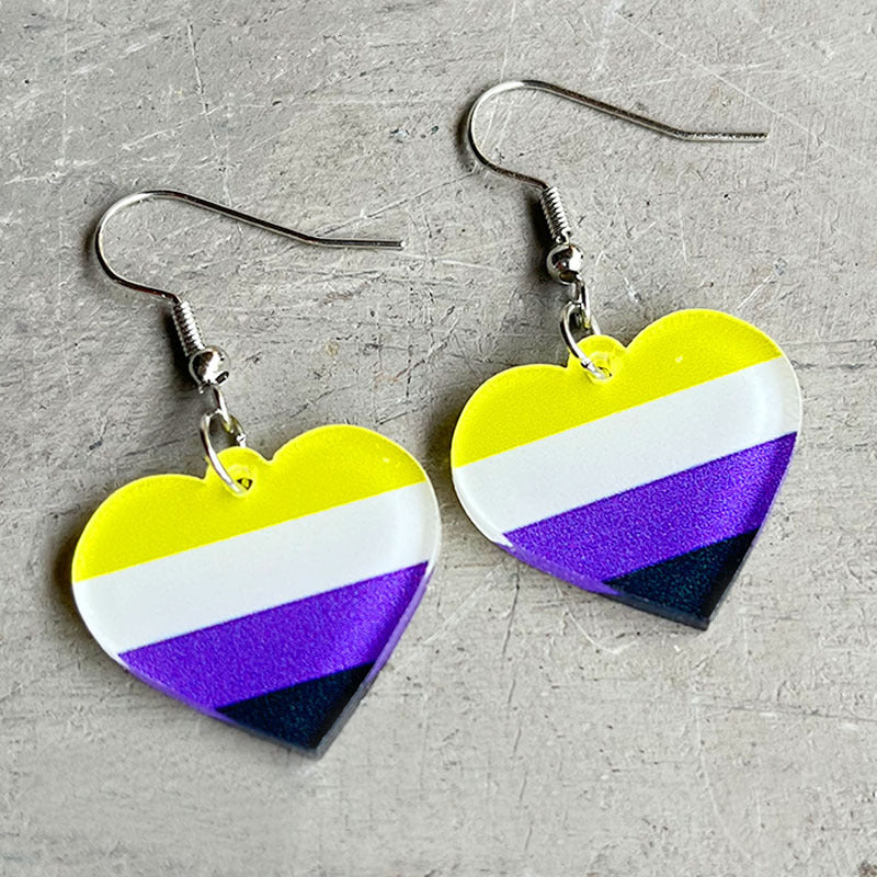 Rainbow Geometric Simple Multi-color Love Heart