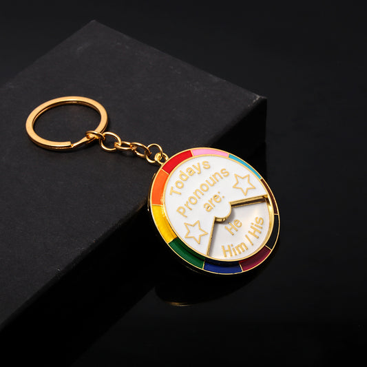 Daily Plural Select Rainbow Brooch Keychain