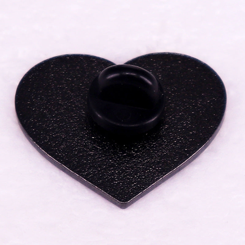 Colored Loving Heart Brooch Popular Badge Gift