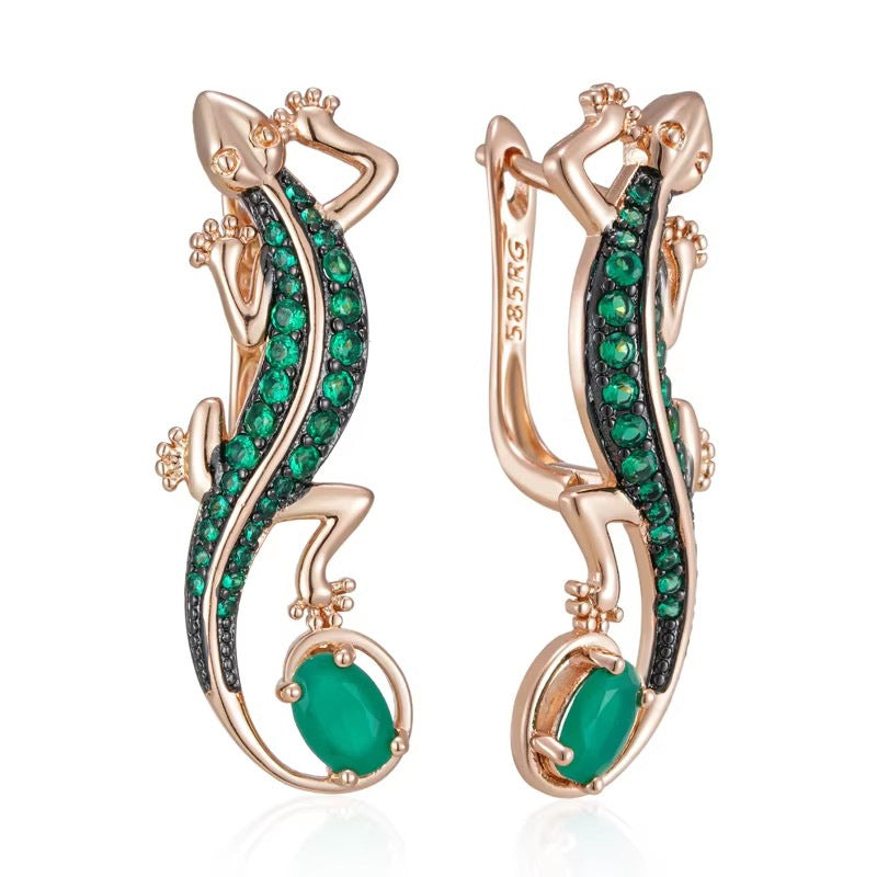 French Hollow Heart-shaped Earrings For Women