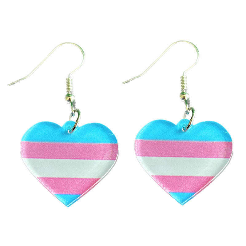 Rainbow Geometric Simple Multi-color Love Heart
