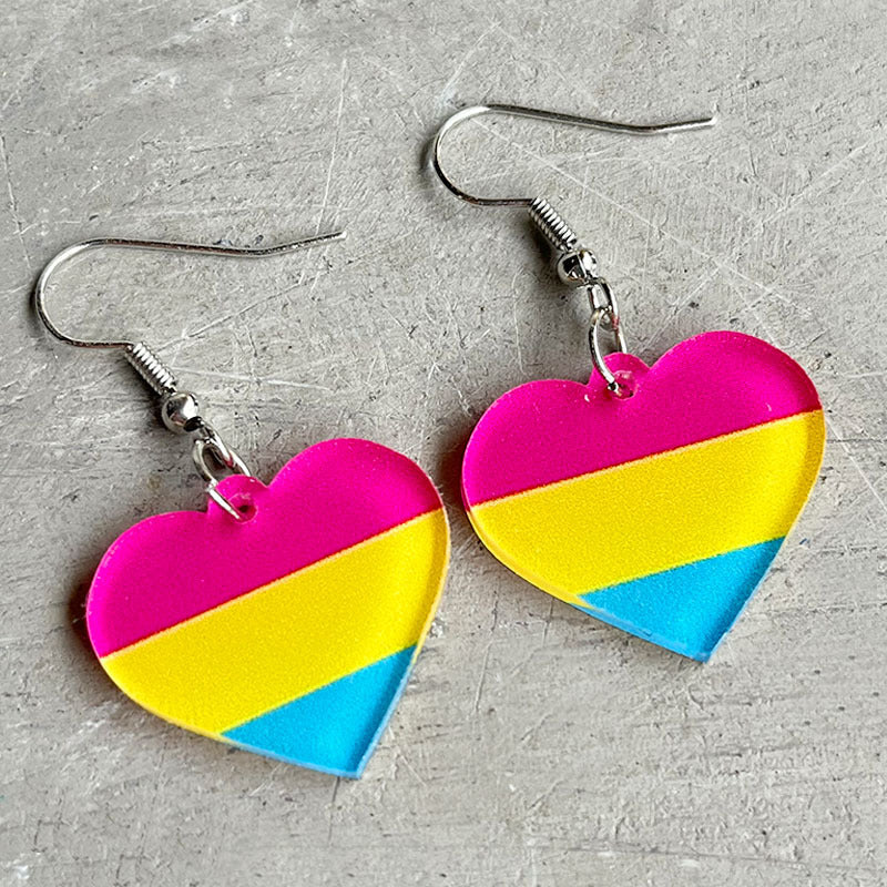 Rainbow Geometric Simple Multi-color Love Heart