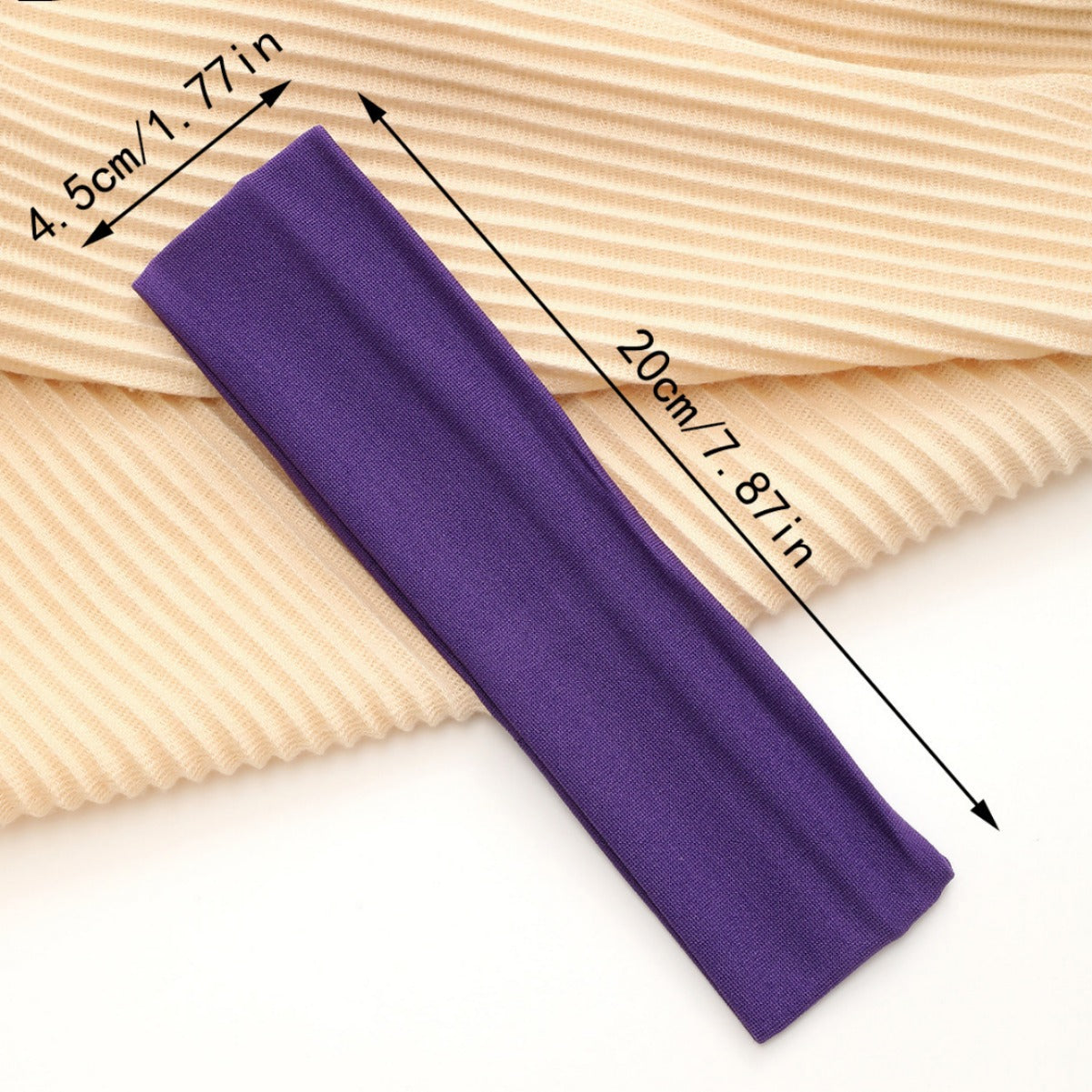 European And American Hot Solid Color Hair Band High Elastic Sports