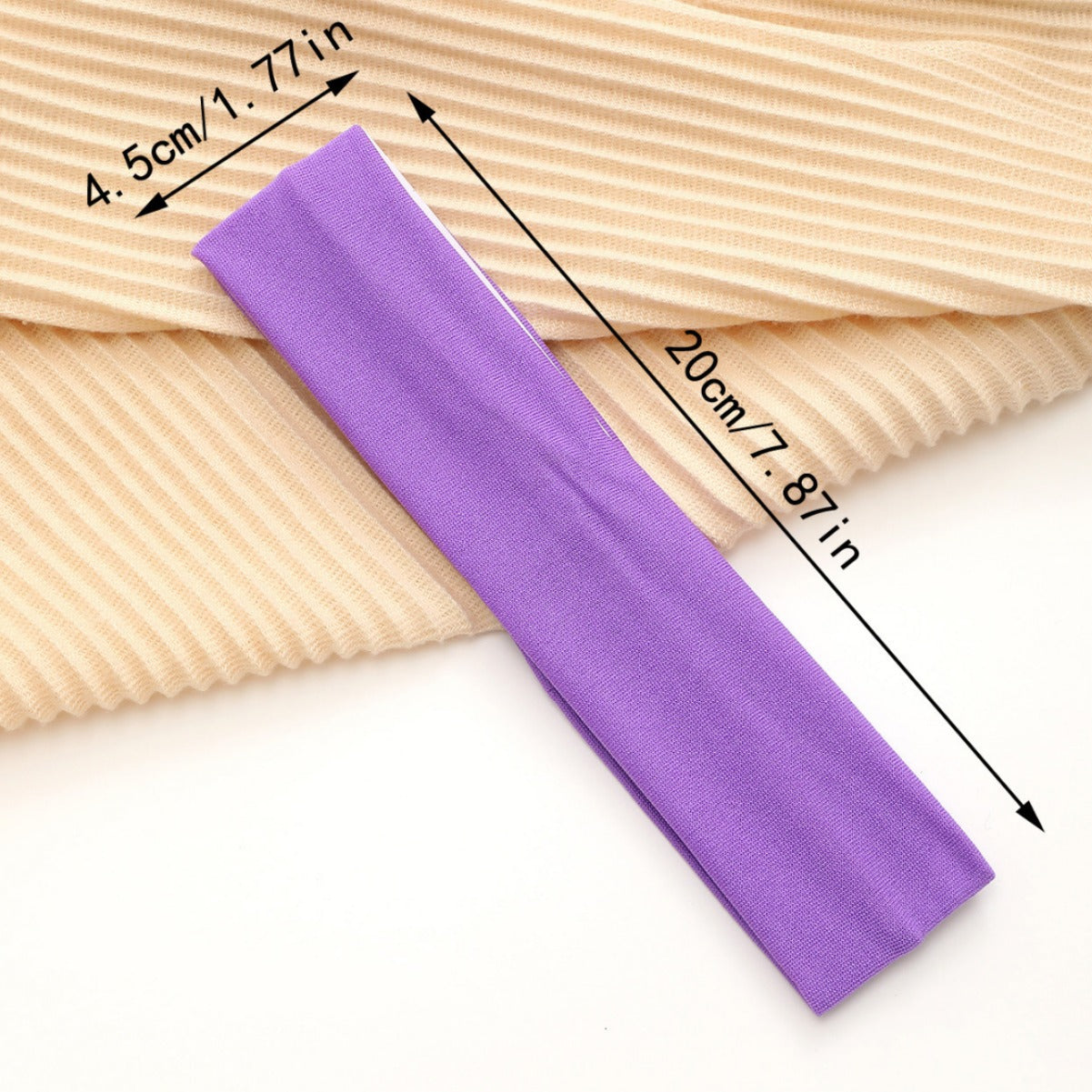 European And American Hot Solid Color Hair Band High Elastic Sports
