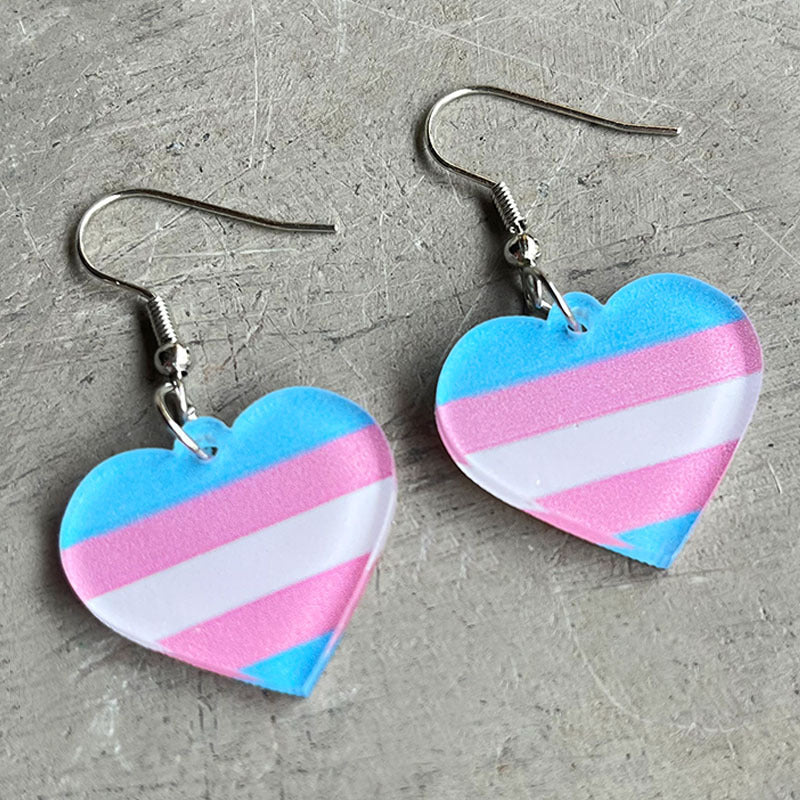 Rainbow Geometric Simple Multi-color Love Heart