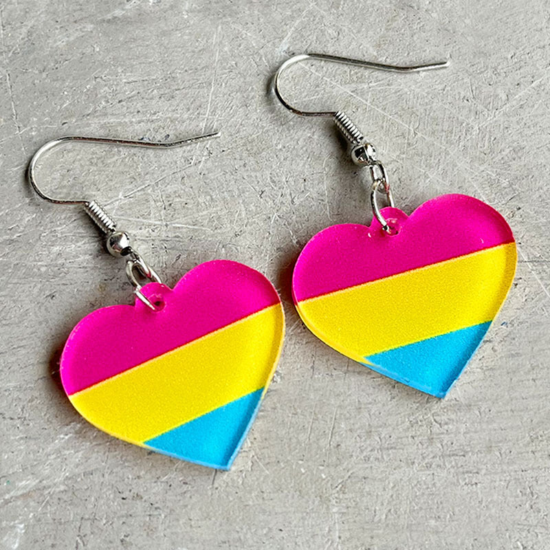 Rainbow Geometric Simple Multi-color Love Heart