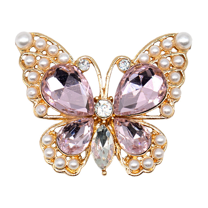 Metal Hole Shoes Flower Shoe Buckle Alloy Pearl