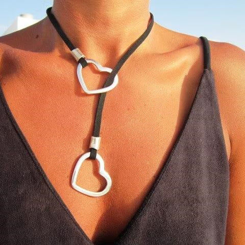 Alloy Double-layer Necklace Silver Temperament Payment