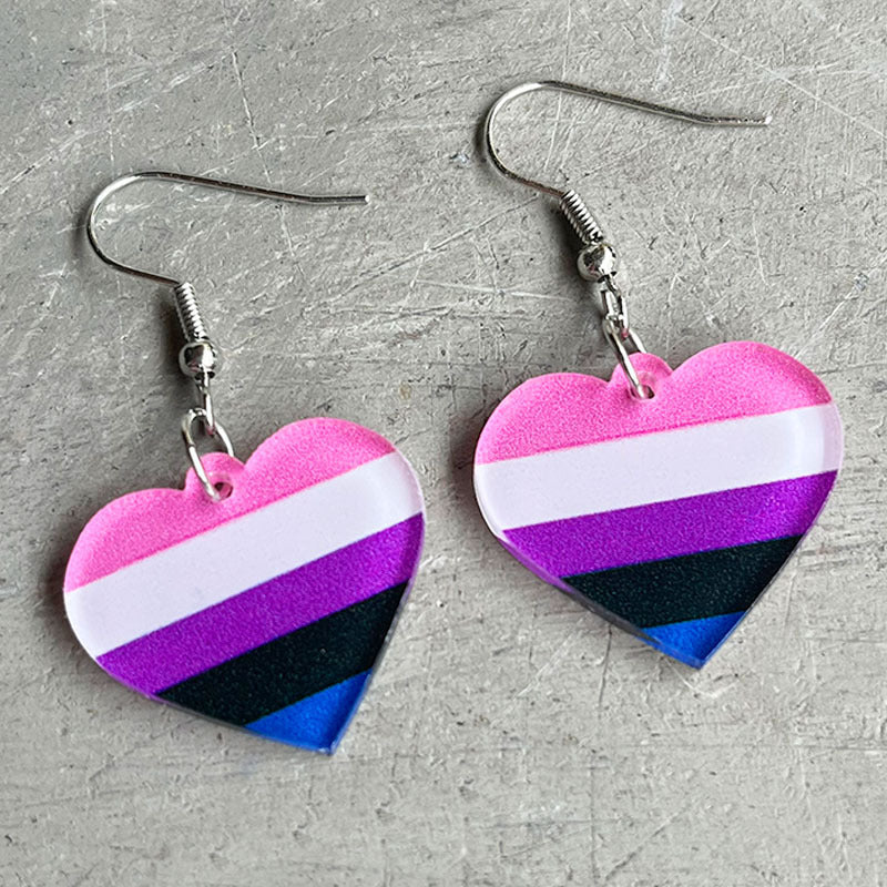 Rainbow Geometric Simple Multi-color Love Heart