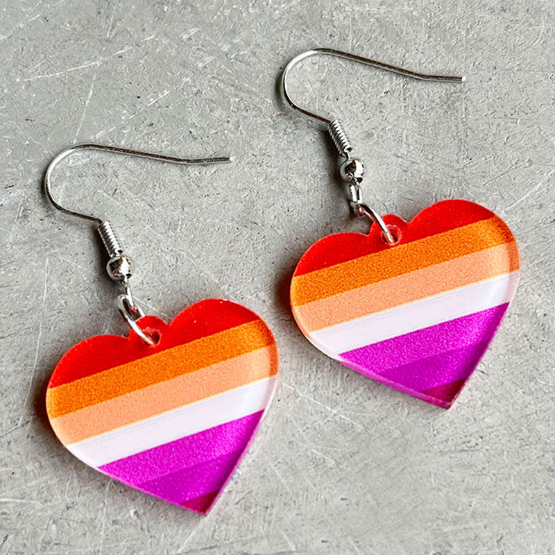 Rainbow Geometric Simple Multi-color Love Heart