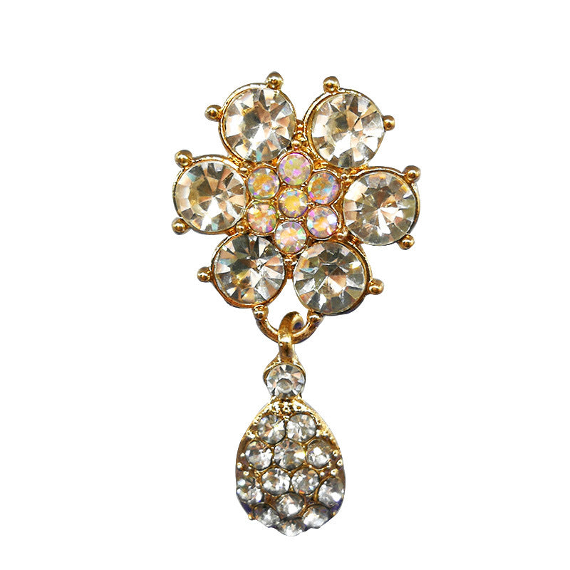 Metal Hole Shoes Flower Shoe Buckle Alloy Pearl