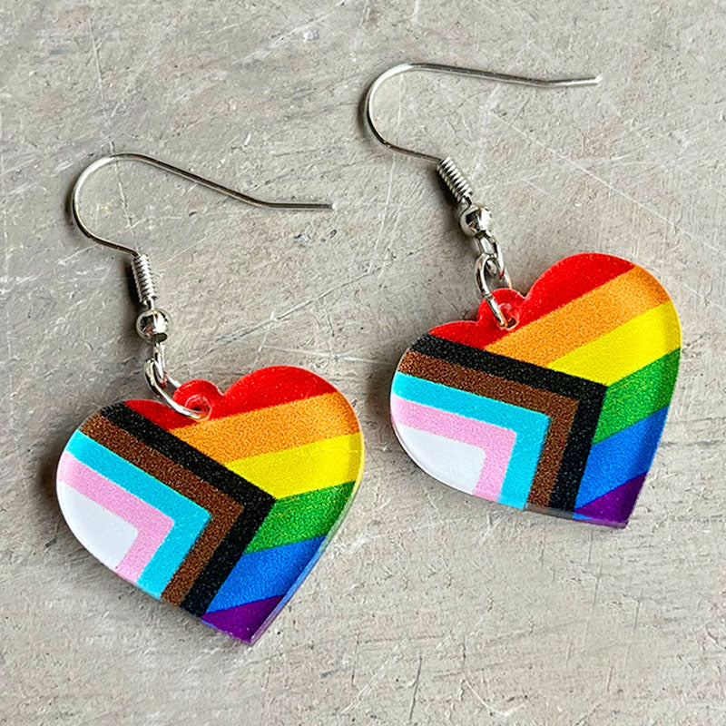 Rainbow Geometric Simple Multi-color Love Heart
