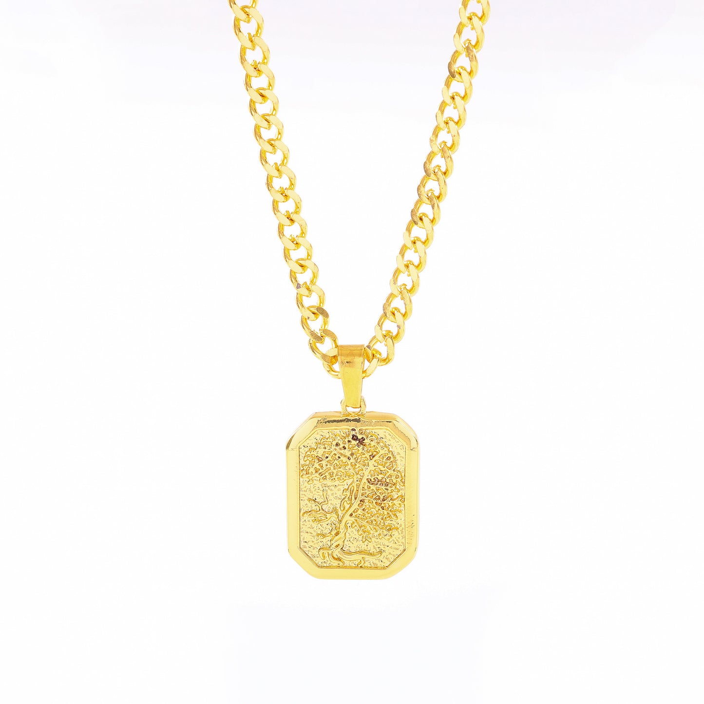 Artistic Retro Tree Of Life Relief Hip Hop Necklace