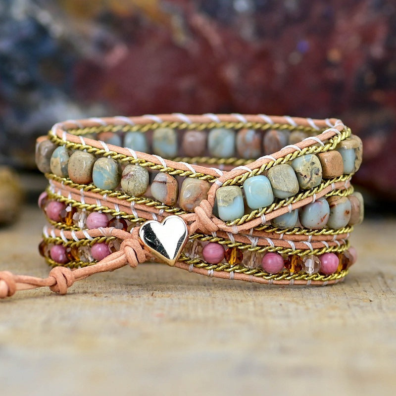 Fashion Irregular Heart Multi-layer Winding Bracelet