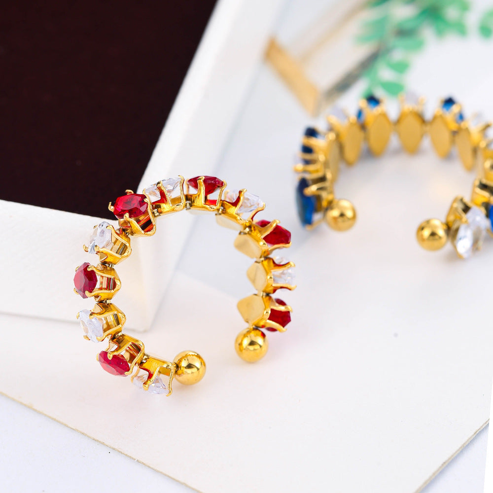Color Zircon Ins Fashion Ring For Women