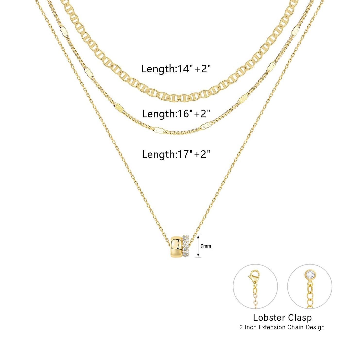 Necklace Zircon-laid Necklace Suit Women