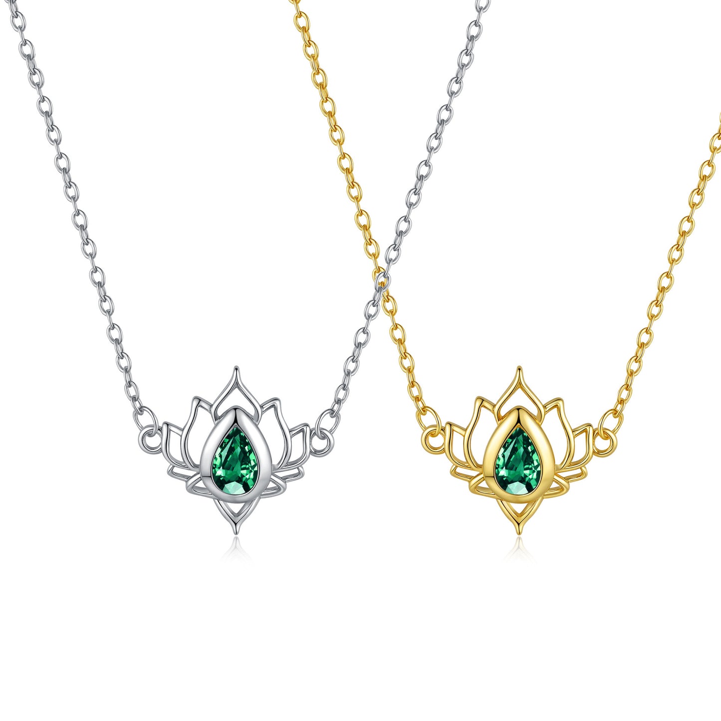 Lvzuan Lotus Necklace For Women Fashion Hollowed-out Vintage