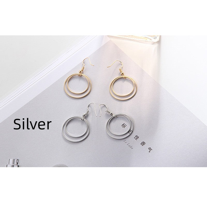Metal Double-layer Geometric Small Circle