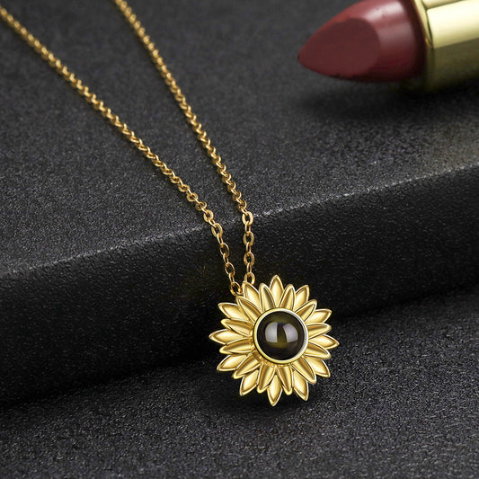 S925 Sterling Silver Sunflower Necklace
